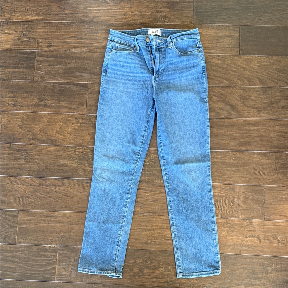 PAIGE Classic Blue Straight Leg Jeans